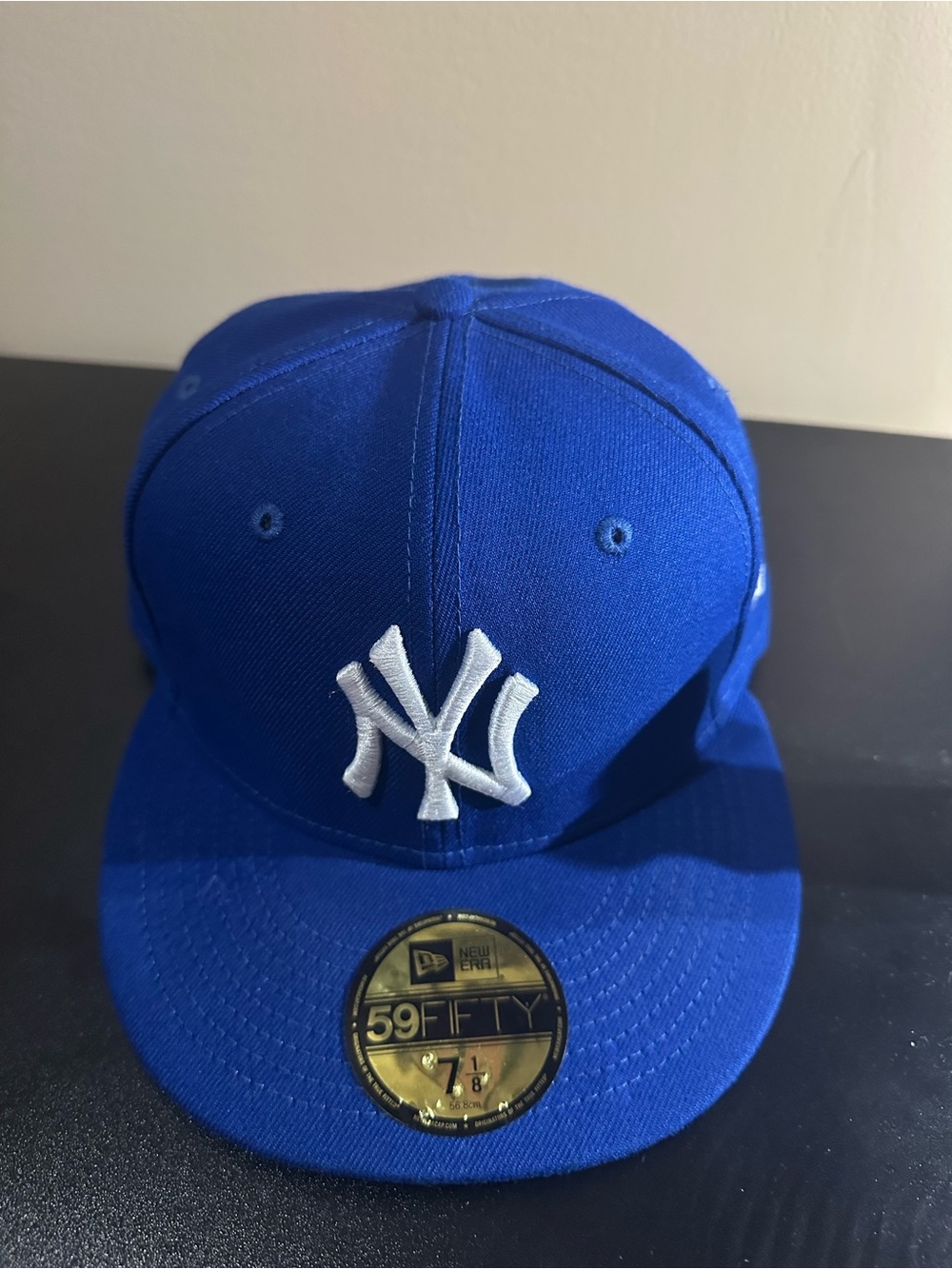 New Era Kids Royal Blue New York Yankees Fitted Cap with White Logo